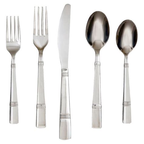 cambridge 62 piece stainless steel flatware in wood box|Flatware Sets .